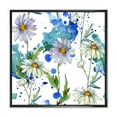thumbnail image 1 of Designart 'Daisies With Green Leaves and Background' Traditional Framed Canvas Wall Art Print, 1 of 5