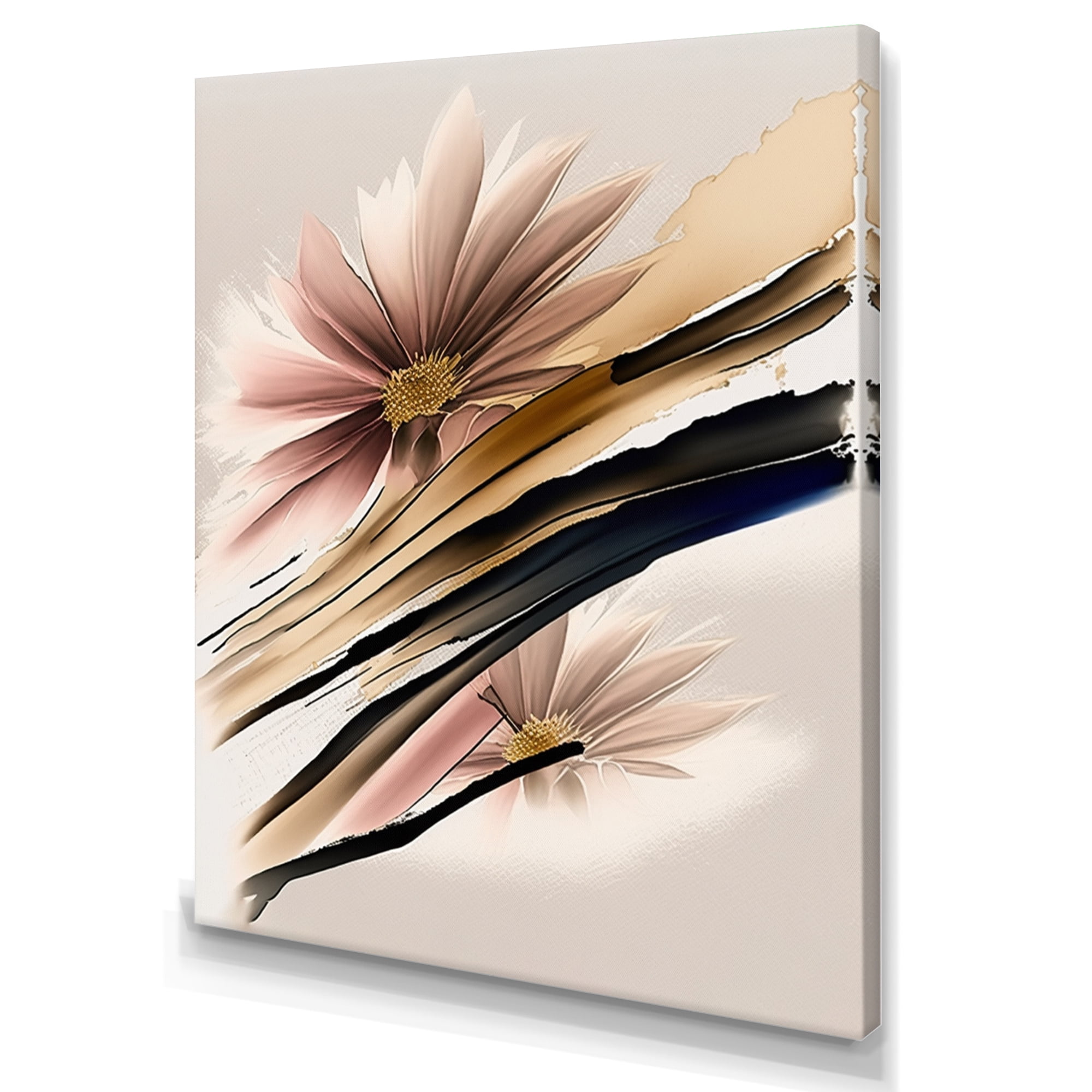 Designart Daisy Hyperrealistic Flowers I Canvas Wall Art