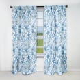 thumbnail image 1 of Designart "Daisy'S Arctic Breeze" Floral Blackout Curtain Panels, 1 of 4