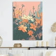 thumbnail image 1 of Designart "Daisy Vibes 90s II" Floral Daisy Metal Art Living Room, 1 of 5