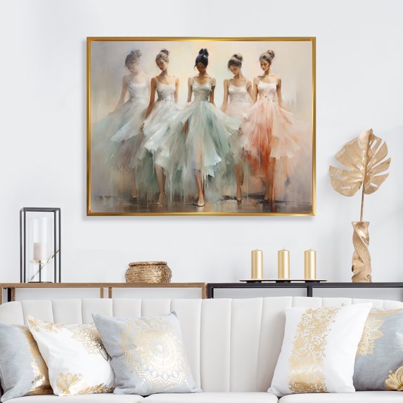 Designart "Dance delicate Grace I" Entertainment Floater Framed Wall Art Print