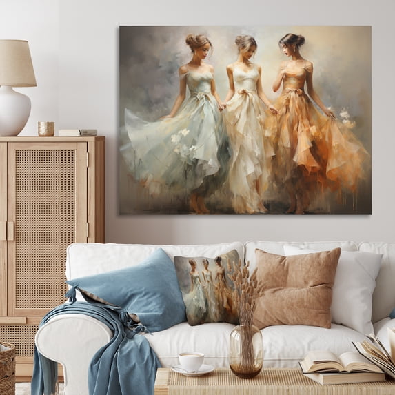 Designart "Dance delicate Grace II" Entertainment Wall Art Living Room