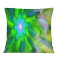 thumbnail image 1 of Designart Dance of Green Flower Petals - Floral Throw Pillow - 16x16, 1 of 1
