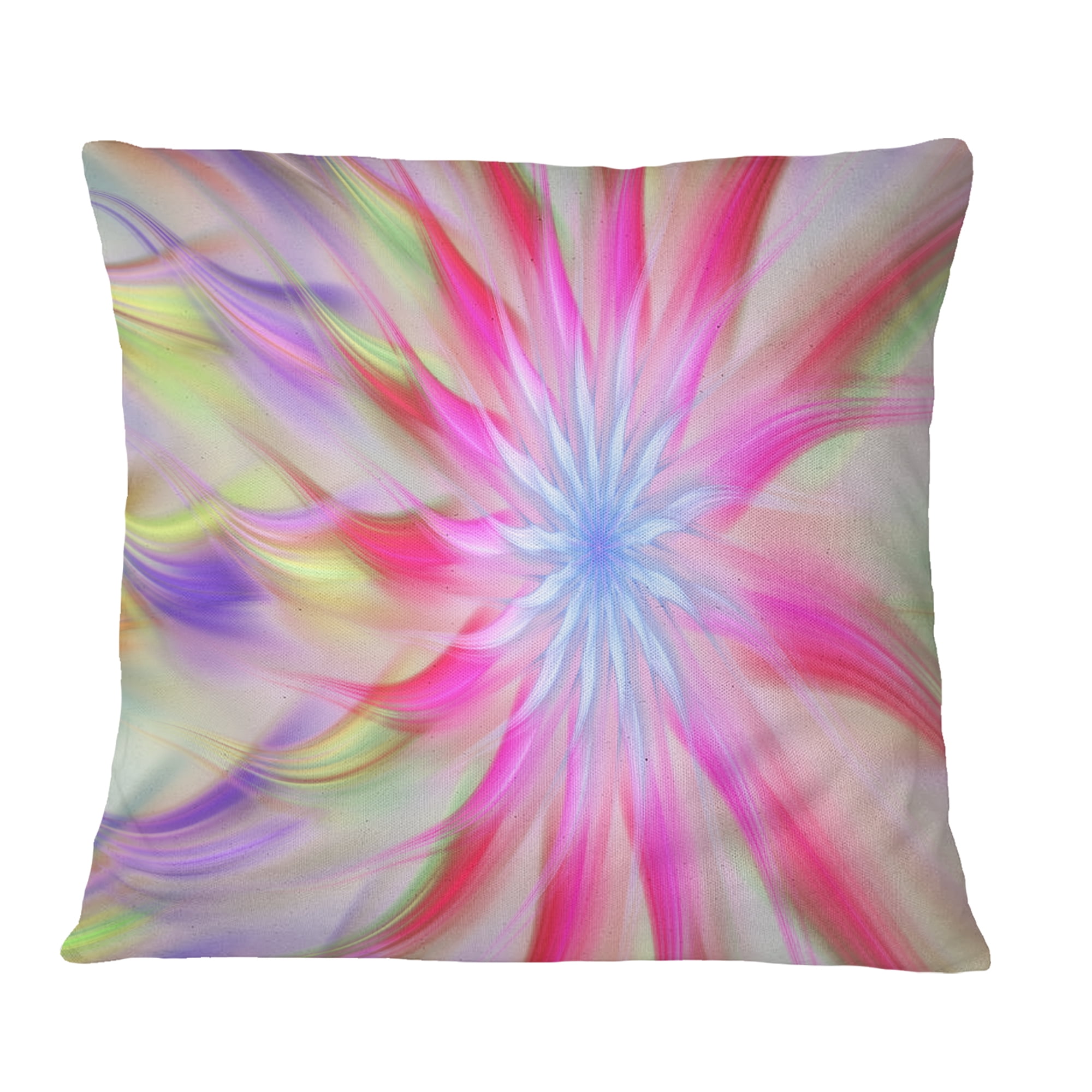 Designart Dance of Pink Exotic Flower - Floral Throw Pillow - 18x18