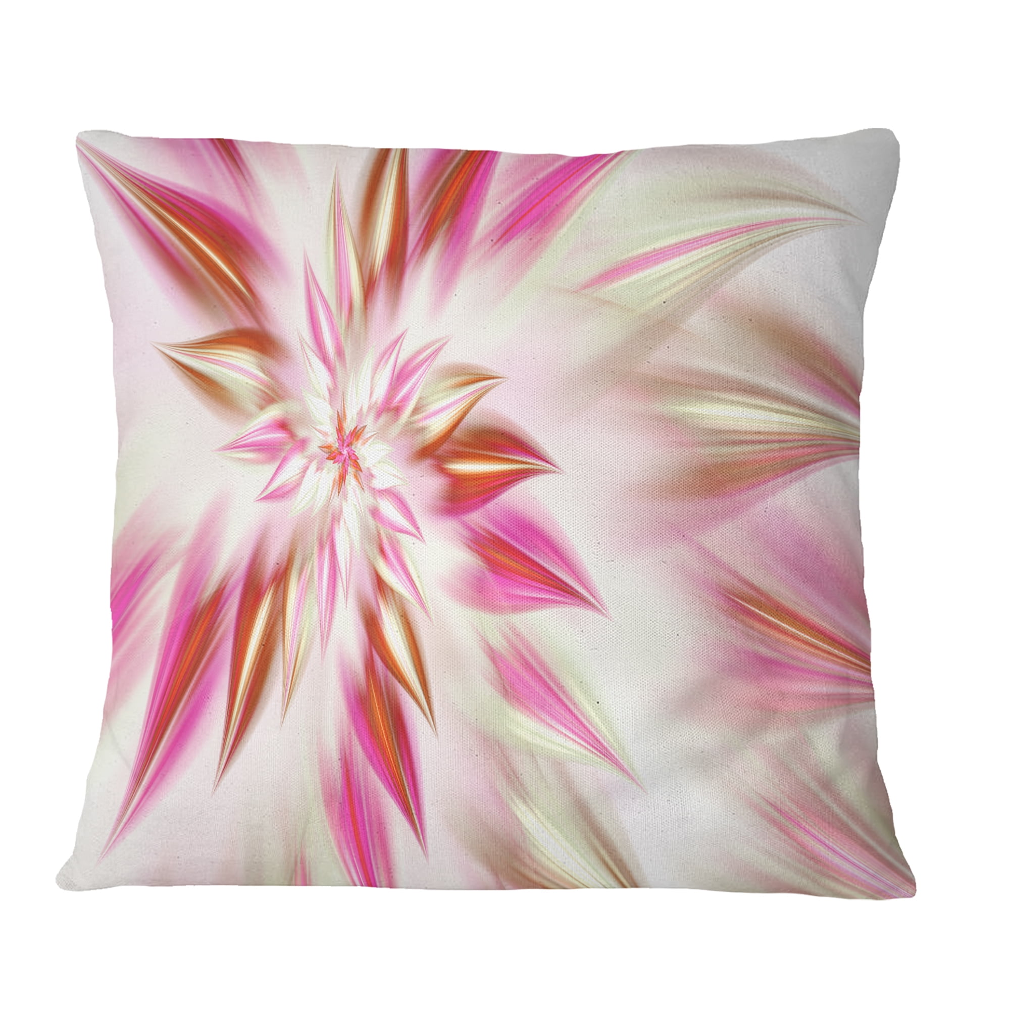 Designart Dance of Red Exotic Flower - Floral Throw Pillow - 18x18