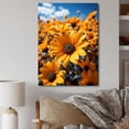 thumbnail image 1 of Designart "Dancing Among Yellow Sunflowers I" Floral & Botanical Wall Art Print, 1 of 5