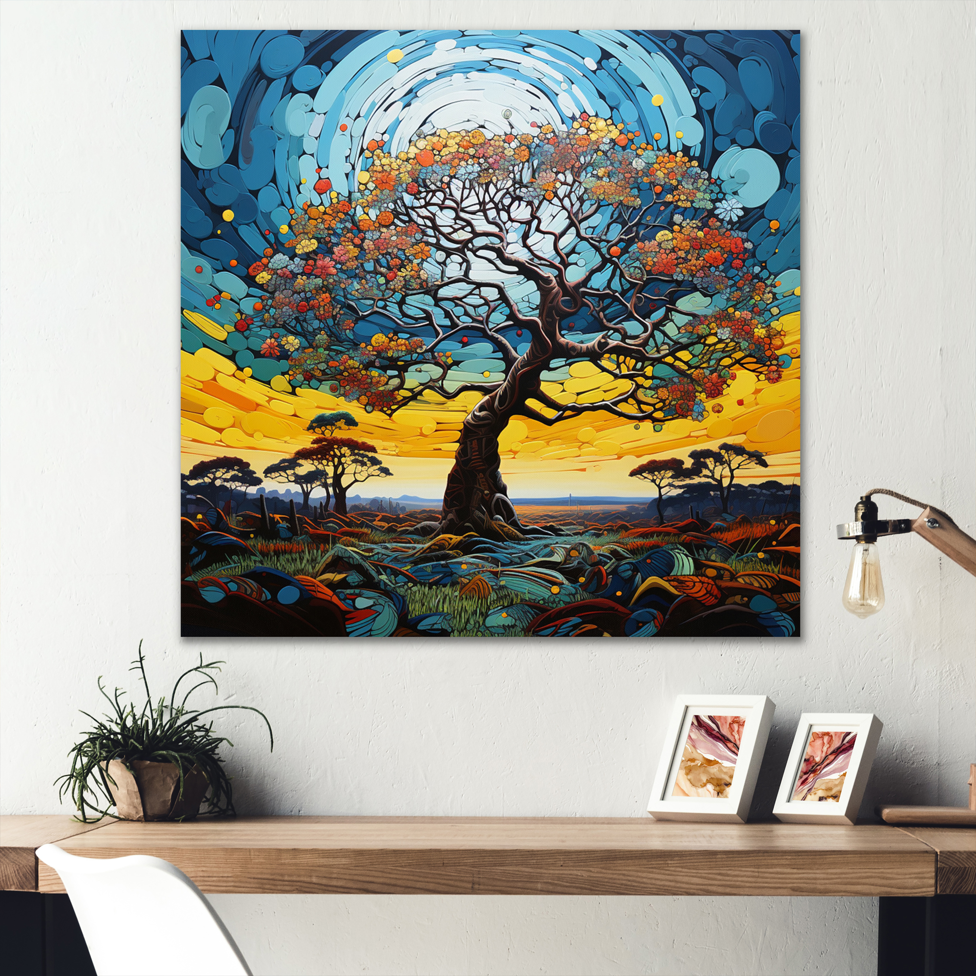 Designart "Dancing Baobab Tree I" Botanical Wall Art Print - Walmart.com