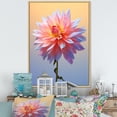 thumbnail image 1 of Designart "Dancing In Coral And Blue Dahlias I" Dahlia Floater Framed Canvas Art Print, 1 of 5