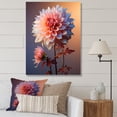 thumbnail image 1 of Designart "Dancing In Coral And Blue Dahlias III" Dahlia Wall Art Living Room, 1 of 7