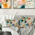 thumbnail image 1 of Designart "Dancing Multicolor Polka Dots III" Polka Dots Printed Throw Pillow, 1 of 5