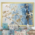 thumbnail image 1 of Designart "Dancing With Blue And Gold Bamboo" Bamboo Picture Framed Canvas Art Print, 1 of 5