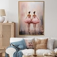 thumbnail image 1 of Designart "Dancing in Pink Ballet II" Glam Floater Framed Canvas Art Print, 1 of 7
