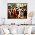 thumbnail image 1 of Designart "Dancing in the Streets of Paris I" People Floater Framed Wall Decor, 1 of 7