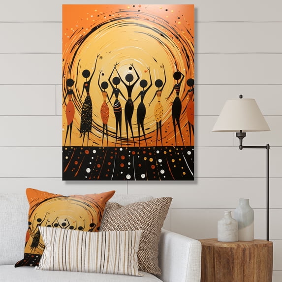 Designart "Dancing to African Rhythms II" African American Wall Art Print