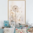 thumbnail image 1 of Designart "Dandelion In Subdued Tones II" Dandelion Floater Framed Wall Art Living Room, 1 of 5