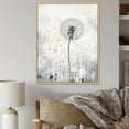 thumbnail image 1 of Designart "Dandelion In Subdued Tones III" Dandelion Floater Framed Canvas Art Print, 1 of 5