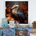 thumbnail image 1 of Designart "Dappled Drake at the Pond IV" Animals Framed Wall Art Decor - Modern Blue Duck Living Room Framed Canvas Art, 1 of 6