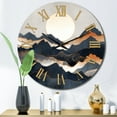 thumbnail image 1 of Designart "Daring Mountain Horizons II" Abstract Landscape Oversized Wall Clock, 1 of 5