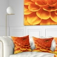 thumbnail image 1 of Designart Dark Abstract Yellow Flower Petals - Floral Throw Pillow - 16x16, 1 of 1