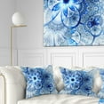 thumbnail image 1 of Designart Dark Blue Flower Pattern Design - Floral Throw Pillow - 18x18, 1 of 5