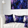 thumbnail image 1 of Designart Dark Blue Fractal Desktop - Abstract Throw Pillow - 16x16, 1 of 5