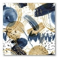 thumbnail image 1 of Designart ' Dark Blue & Golden Textures With Abstract Pattern ' Modern Canvas Wall Art Print, 1 of 4
