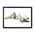 thumbnail image 1 of Designart 'Dark Blue Mountain Landscape Winter Minimalistic I' Modern Framed Art Print, 1 of 4