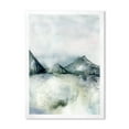 thumbnail image 1 of Designart 'Dark Blue Mountain Landscape Winter Minimalistic' Modern Framed Art Print, 1 of 4