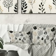 thumbnail image 1 of Designart "Dark Elegance in Floral Merge" Floral Printed Throw Pillow, 1 of 5