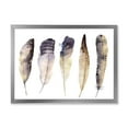 thumbnail image 1 of Designart 'Dark Gray Feathers Boho Ethnic II' Bohemian & Eclectic Framed Art Print, 1 of 4