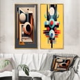 thumbnail image 1 of Designart "Dark Gray Minimalism Retro Geometry" Modern Geometric Framed Wall Art Set Of 2 - Modern Orange Framed Canvas Set For Living Room Decor, 1 of 6