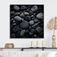 thumbnail image 1 of Designart "Dark Minimalist Stone View" Stone Geode Floater Framed Canvas Prints, 1 of 5