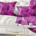 thumbnail image 1 of Designart Dark Pink Fractal Glass Texture - Abstract Throw Pillow - 12x20, 1 of 5
