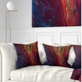 thumbnail image 1 of Designart Dark Red Abstract Acrylic Paint Mix - Abstract Throw Pillow - 16x16, 1 of 5