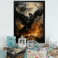 thumbnail image 1 of Designart "Dark Shadows Bring Mysterious Mood I" Animals Bird Picture Framed Canvas Wall Art, 1 of 5