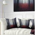 thumbnail image 1 of Designart Dark Spooky Misty Forest - Landscape Photo Throw Pillow - 18x18, 1 of 5