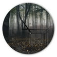 thumbnail image 1 of Designart 'Dark Spooky Misty Wild Forest ' Modern Wall Clock, 1 of 3
