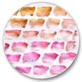 thumbnail image 1 of Designart 'Dark Yellow and Pink Abstracts Brushes' Modern Circle Metal Wall Art 36x36 - Disc of 36, 1 of 5