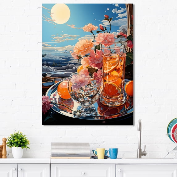 Designart "Dawn Aspirations II" Breakfast Canvas Wall Art
