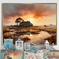 thumbnail image 1 of Designart "Dawn'S Countryside Fusion" Farm Floater Framed Canvas Art Print, 1 of 5
