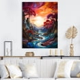 thumbnail image 1 of Designart "Dawn'S Spectrum On Peaks" Rainbow Canvas Art Print, 1 of 7
