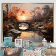 thumbnail image 1 of Designart "Daybreak Over Bridges" Bridges Floater Framed Canvas Art Print, 1 of 5