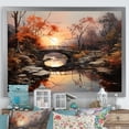 thumbnail image 1 of Designart "Daybreak Over Bridges" Bridges Picture Framed Canvas Art Print, 1 of 5
