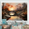 thumbnail image 1 of Designart "Daybreak Over Bridges" Bridges Picture Framed Canvas Art Print, 1 of 5