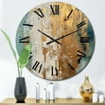thumbnail image 1 of Designart "Daydreams with a Touch of Gold VII" Minimalism Oversized Wall Clock, 1 of 5