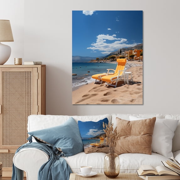 Designart "Dazur Bliss France Cote art painting I" France Metal Art Print