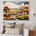 thumbnail image 1 of Designart "De Stijl Landscape In The Countryside" Countryside Floater Framed Canvas Prints, 1 of 5