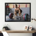 thumbnail image 1 of Designart "Deadlifting Bodybuilder" Aerobic & Bodybuilding Picture Framed Wall Art Living Room, 1 of 5