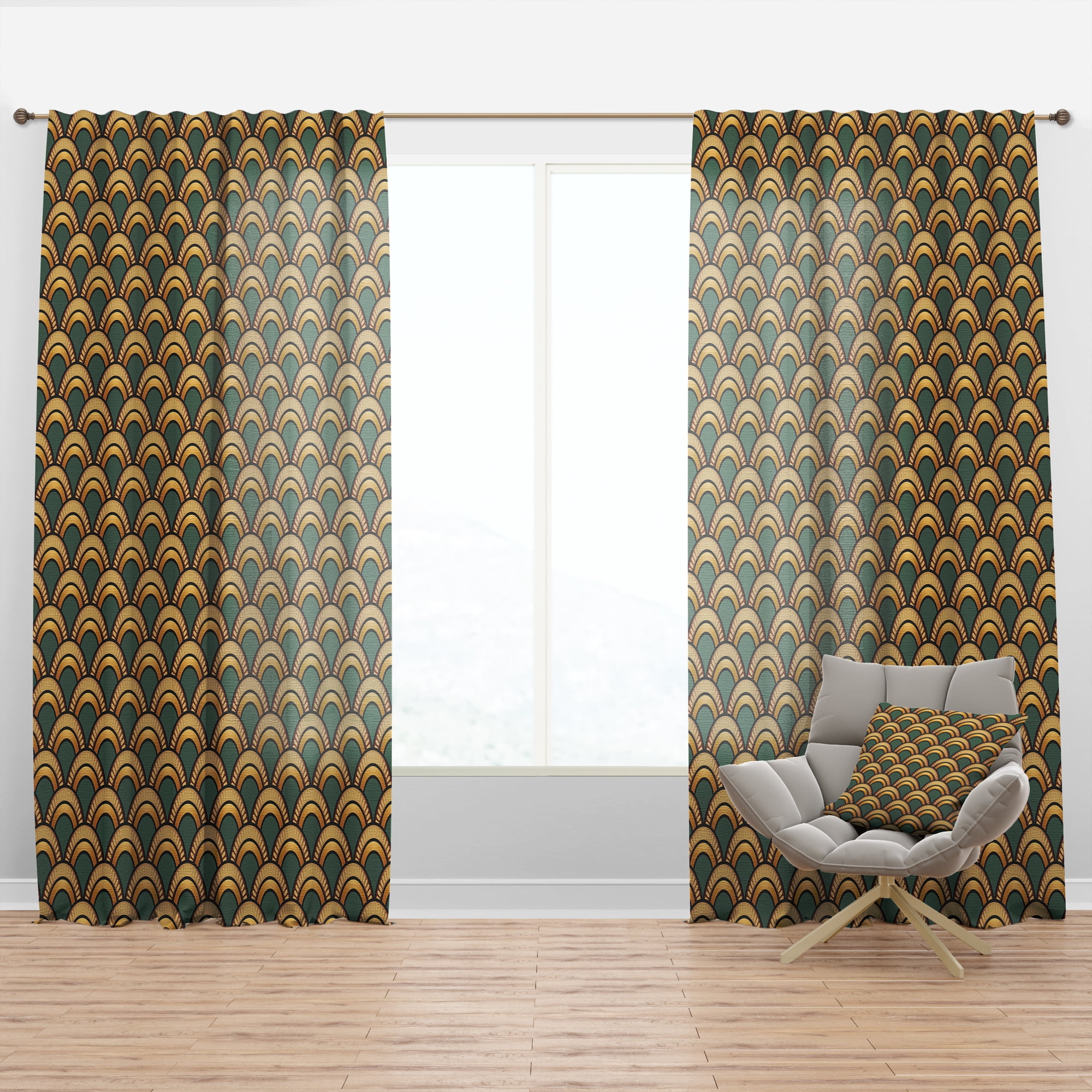 Designart 'Deco Art Pattern' Modern Curtain Panel