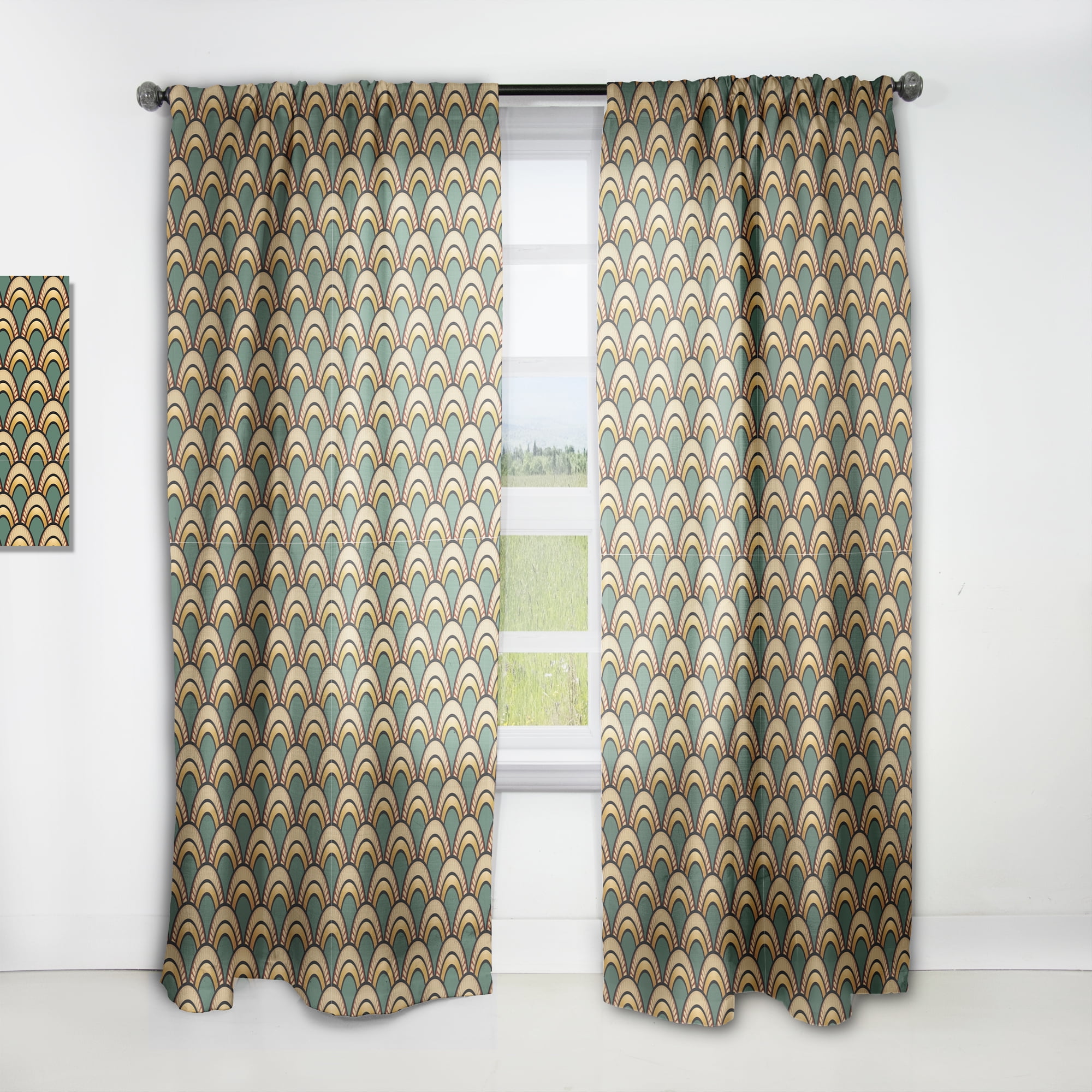Designart 'Deco Art Pattern' Modern Curtain Panel